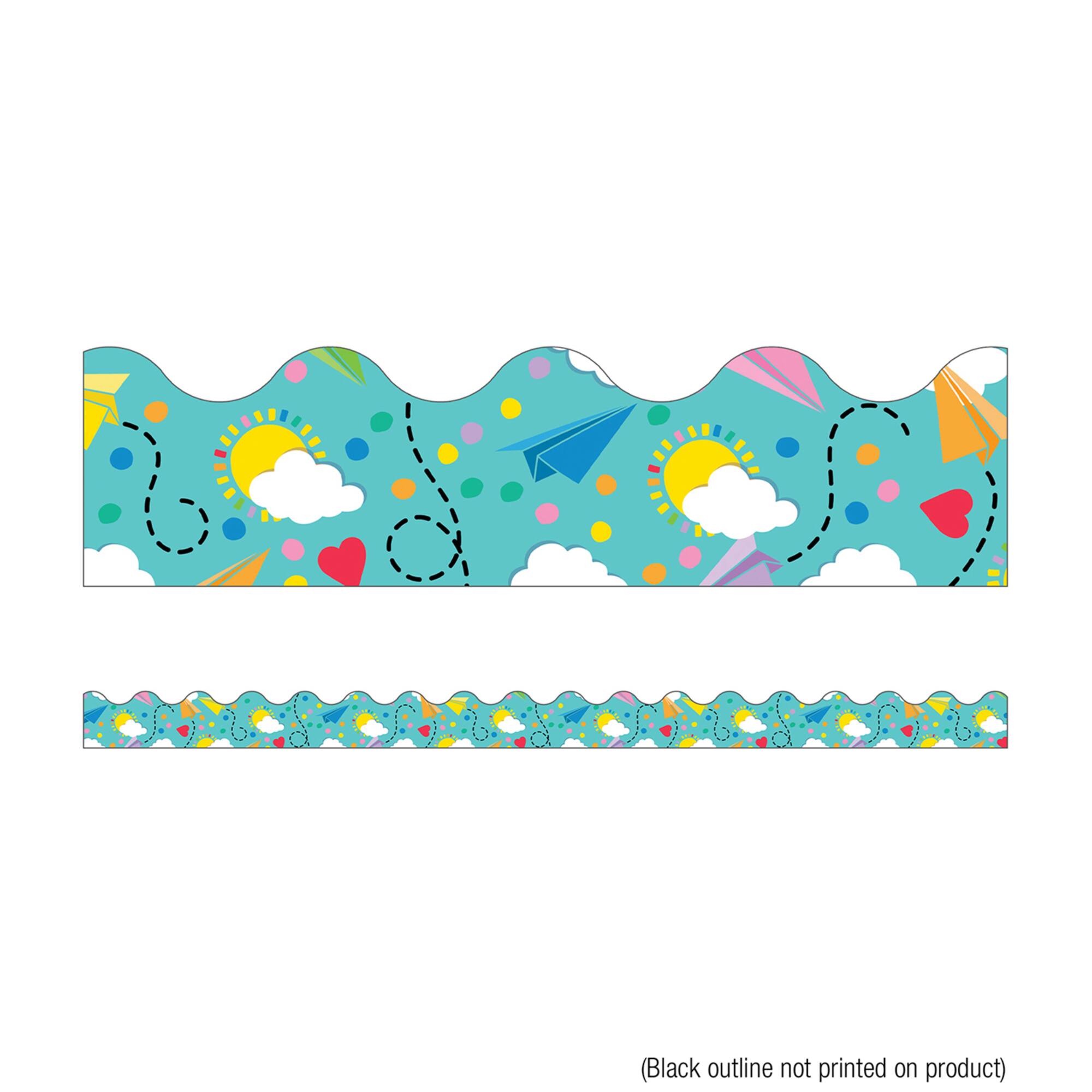 Carson Dellosa® Paper Airplanes Scalloped Border, 234ft.